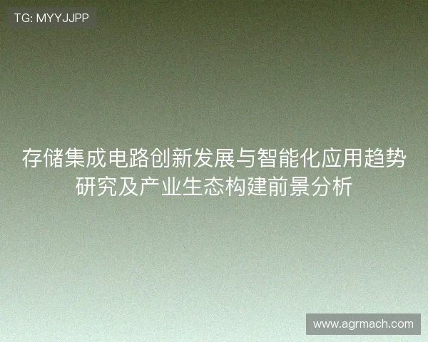 存储集成电路创新发展与智能化应用趋势研究及产业生态构建前景分析 存储集成电路创新发展与智能化应用趋势研究及产业生态构建前景分析